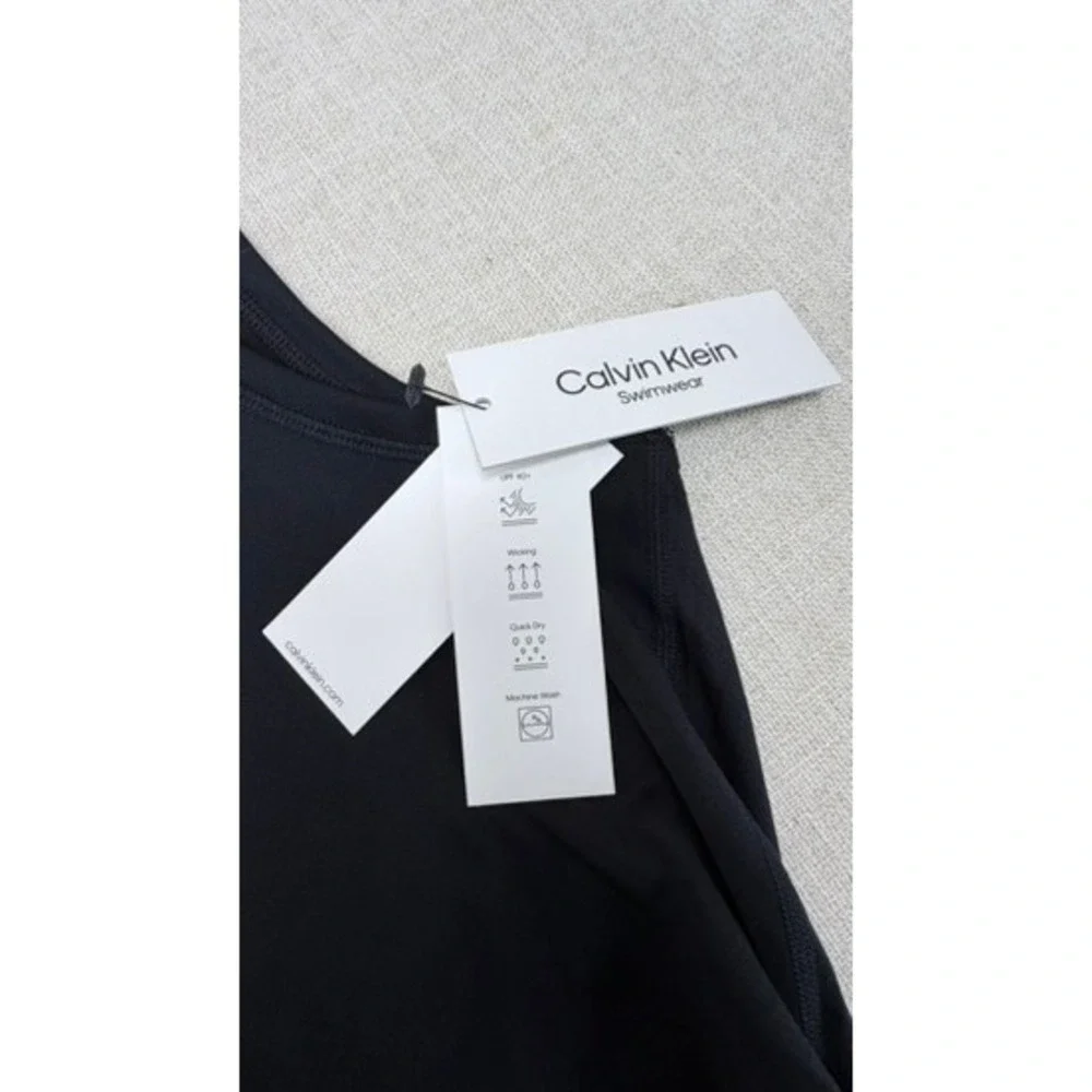 Calvin‎ Klein Swimwear Mens XXL Black Sleeveless Rash Guard UPF 40+ NWT